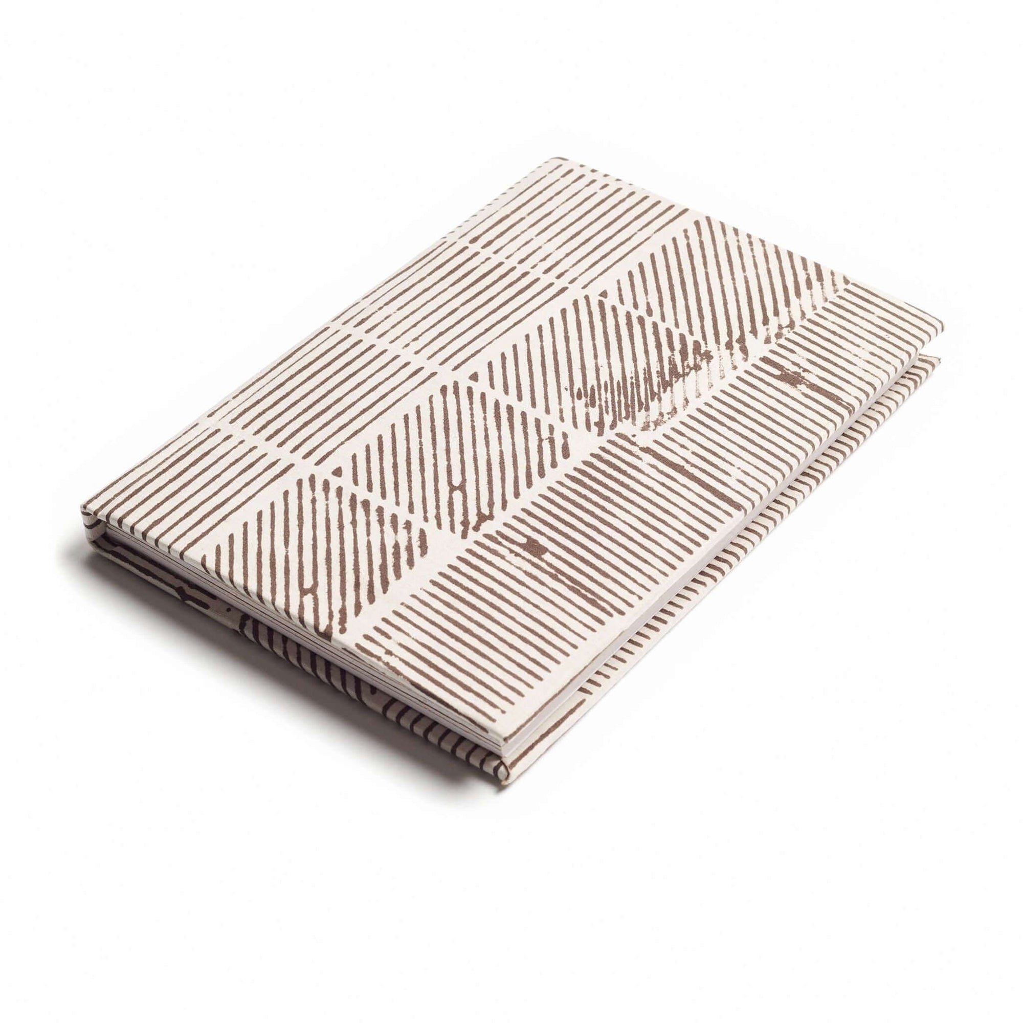 Bistre Black Zero Waste Handmade Artisanal Journal featuring a unique patterned cover design.