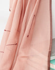 Clay Mist Handwoven Hand Knotted Soft Cotton Scarf In Neutral Color