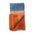 Ember Apricot In Orange and Blue Shades Handwoven Merino Throw Blanket showcasing a blend of orange and blue hues.