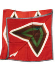 Fawn Square Silk Artisanal Scarf In Multicolor Hand Crafted Shibori Print, showcasing vibrant colors and unique patterns.