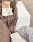 Flo Brown Merino Textured Handloom Throw