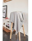 Flo Gray Textured Handloom Merino Throw