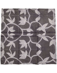 Folio Black Handcrafted Shibori Print Cotton Table Napkins ( set of 4 ) showcasing elegant floral patterns.