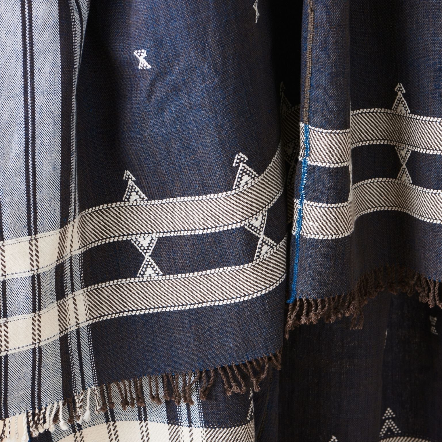 Indie Indigo Handwoven Organic Cotton Throw