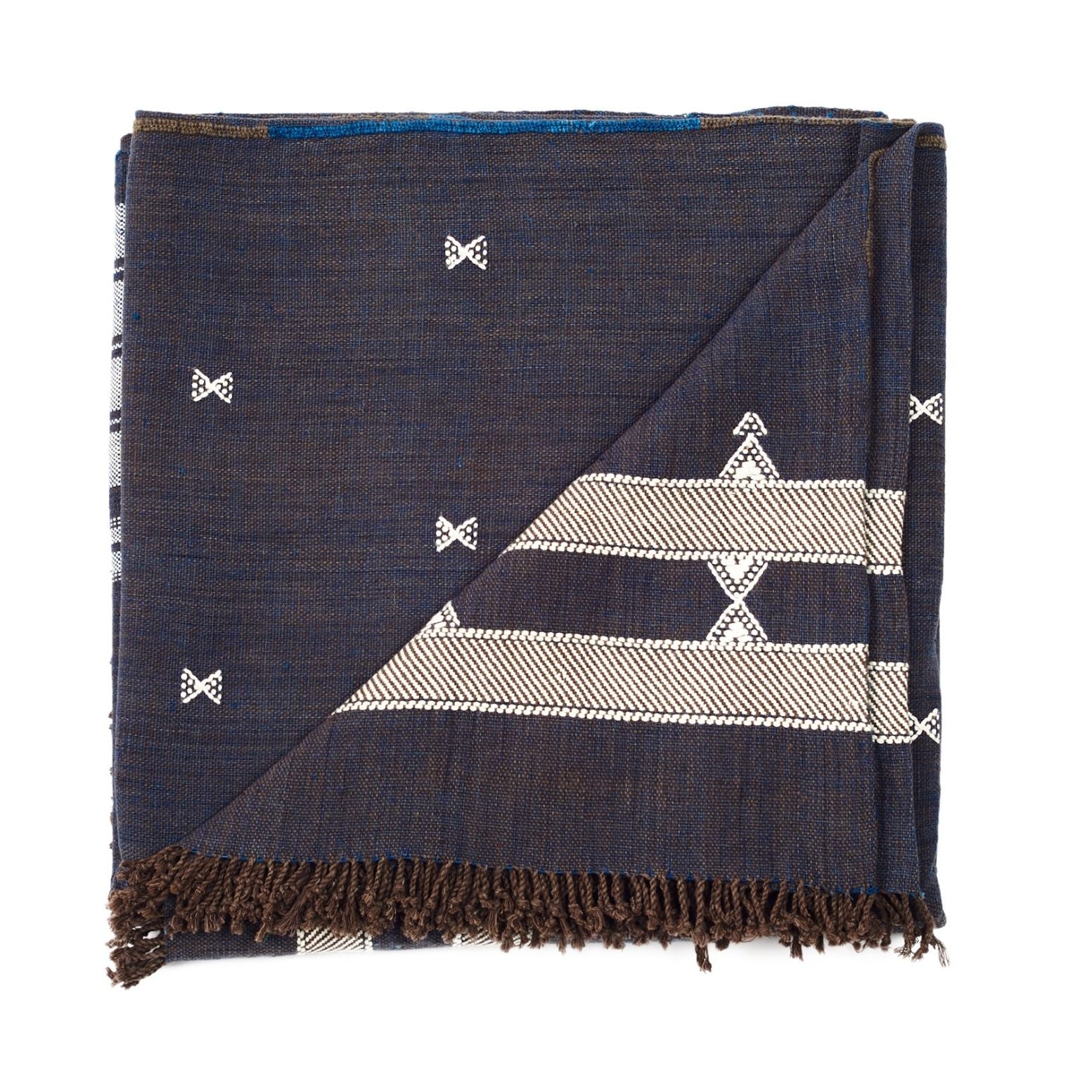 Indie Indigo Handwoven Organic Cotton Throw