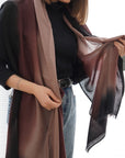 Iris Mink Cashmere Merino Handwoven Scarf