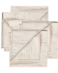 Kora Off White Peace Silk Handloom Napkin ( set of 4 )