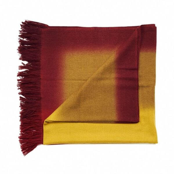 Marigold Merino Ombre Handloom Throw / Blanket Scarf
