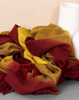 Marigold Merino Ombre Handloom Throw / Blanket Scarf