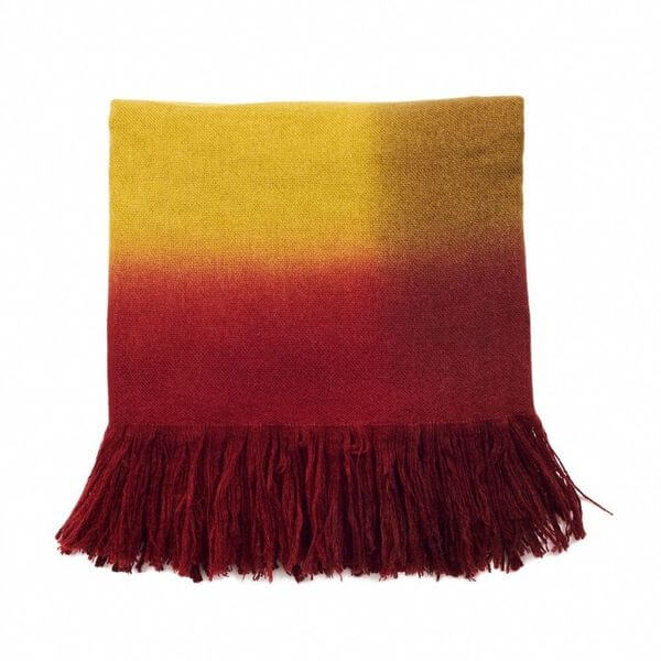 Marigold Merino Ombre Handloom Throw / Blanket Scarf