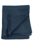 Charcoal Dark Gray Hand Woven Soft Linen Silk Blend Scarf
