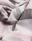 Pewter Gray Stripes Hand Spun Organic Cotton Handloom Throw