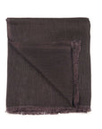 Resin Dark Brown Hand Woven Soft Linen Silk Scarf showcasing its soft texture and elegant design, perfect for all seasons.