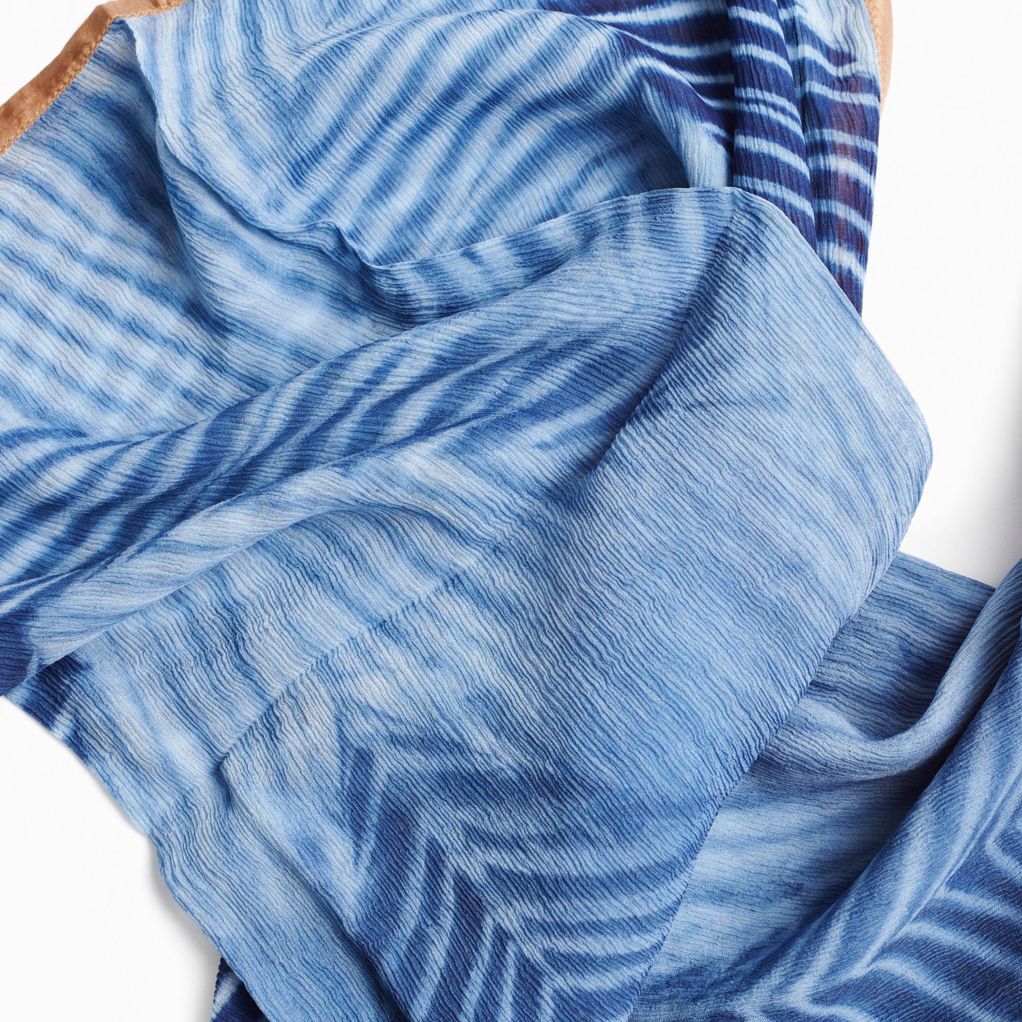 小物 Hand Printed Silk Scarf - blue 小物 Hand Printed Silk Scarf - blue Blue Silk Scarf, Hand