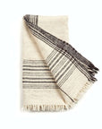 Seytu Off White Striped Gently Textured Handloom Throw