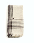 Seytu Off White Striped Gently Textured Handloom Throw