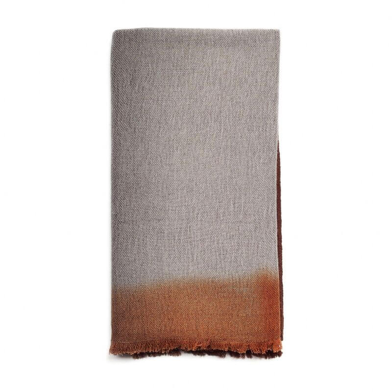 Simply Taupe Brown Gray Hand Spun Merino Handloom Throw