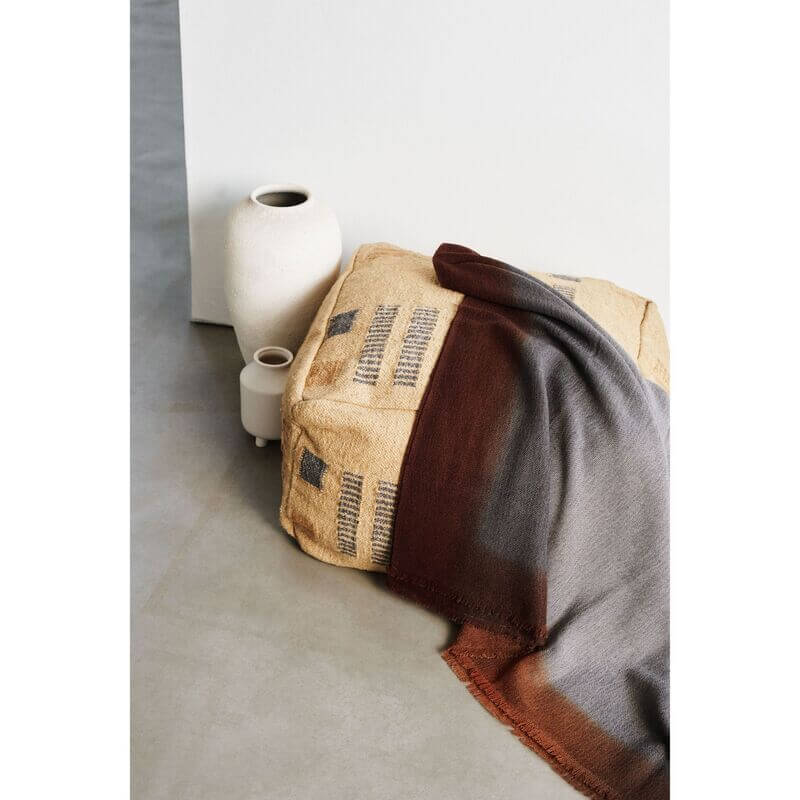 Simply Taupe Brown Gray Hand Spun Merino Handloom Throw