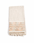 Unah Coral Hand Embroidered Handwoven Cotton Artisan Throw showcasing intricate designs and soft textures.