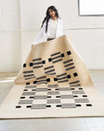 Varj Plush Hand Knotted Black And White New Zealand Merino Rug